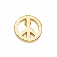 Gold Peace Sign Earrings